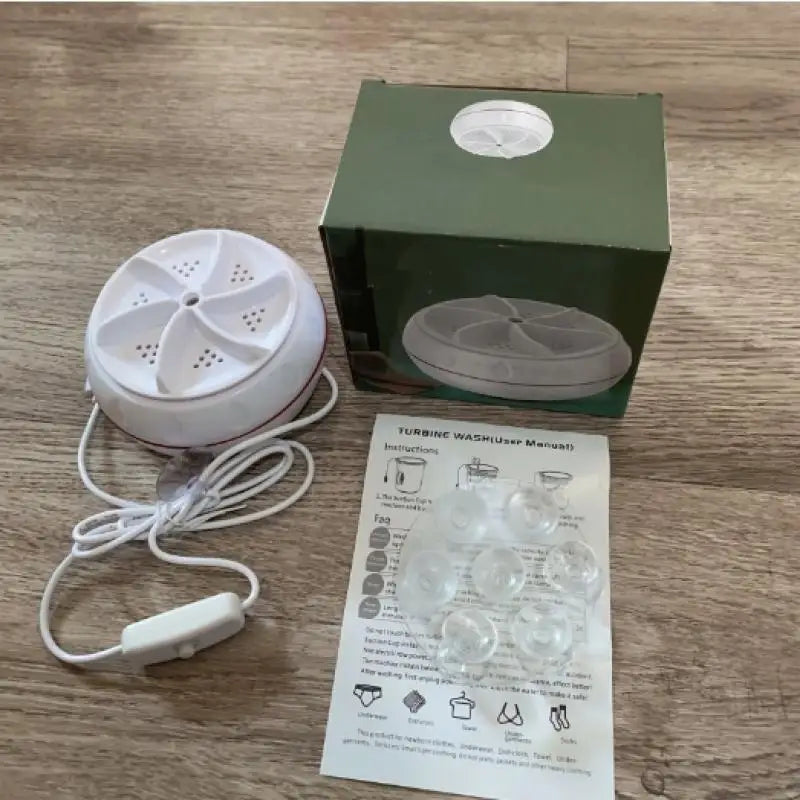 1pc USB Rotating Turbine Portable Mini Washing Machine For Socks Underwear Wash Dishes Travel Home Business Trip Peaceful Pleasures Health and Wellness as pic L with switch
