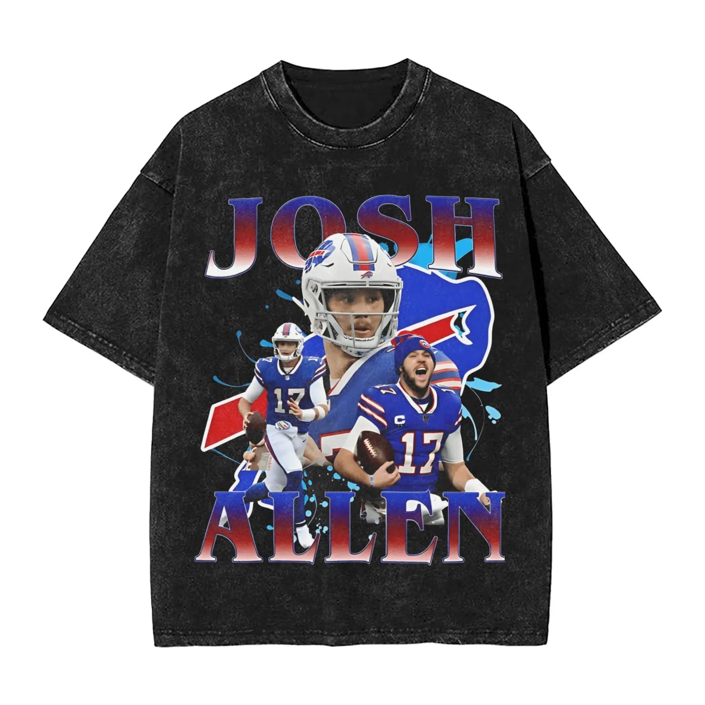 Josh Allen T Shirt Men Pure Cotton Novelty T-Shirts Round Neck Tees Short Sleeve Tops Gift Idea Peaceful Pleasures Health and Wellness 1 M
