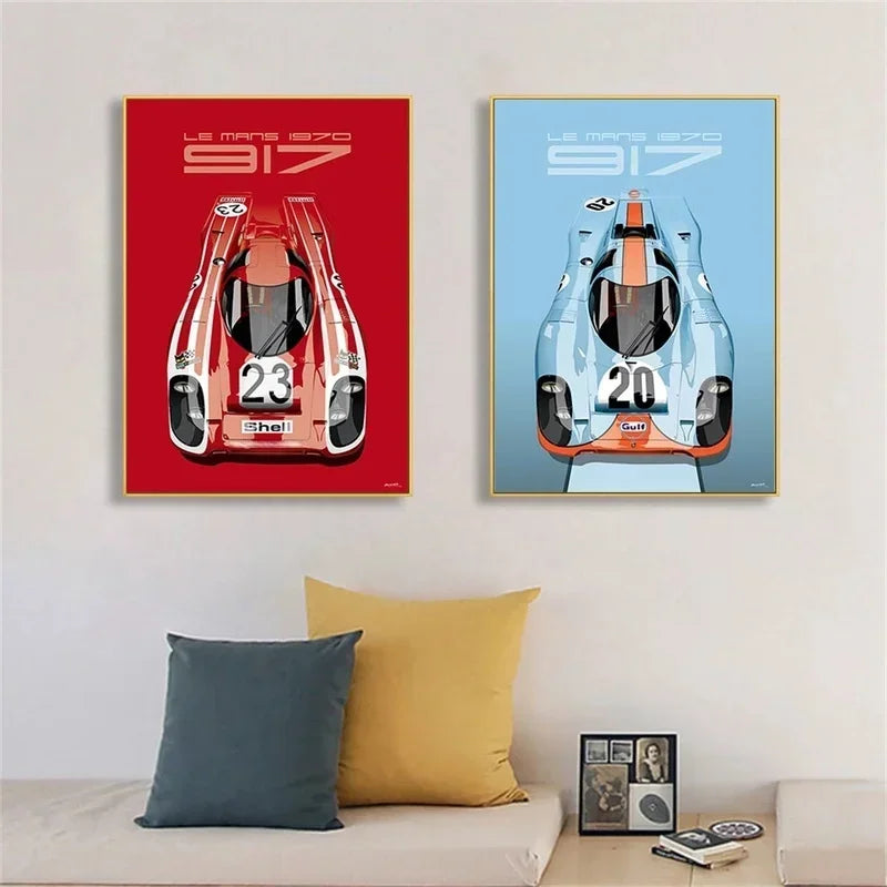 Le Mans 917K Martini Racing Canvas Wall Art Poster Print Canvas Wall Art Peaceful Pleasures Health and Wellness