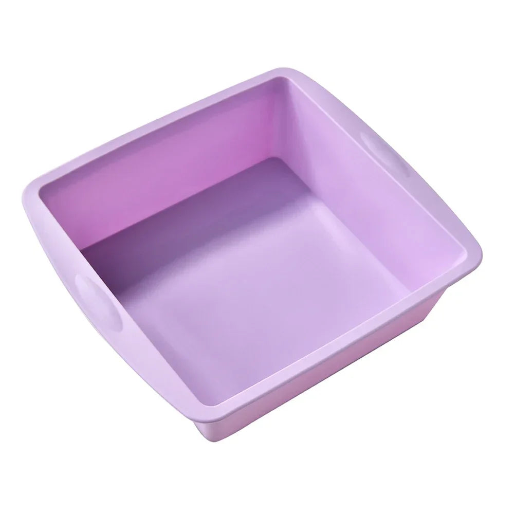 Silicone Square Cake Pan Non-Stick Brownie Mold | Oven & Air Fryer