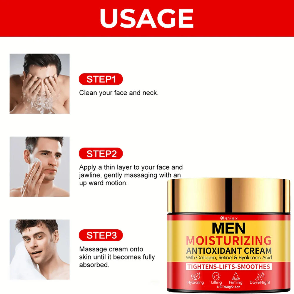 SUYARUN Men's Firming Face Cream – Oil-Free & Hydrating