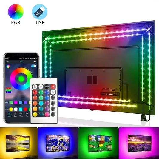 RGB LED Strip Light TV Backlight | Game Room Holiday Décor