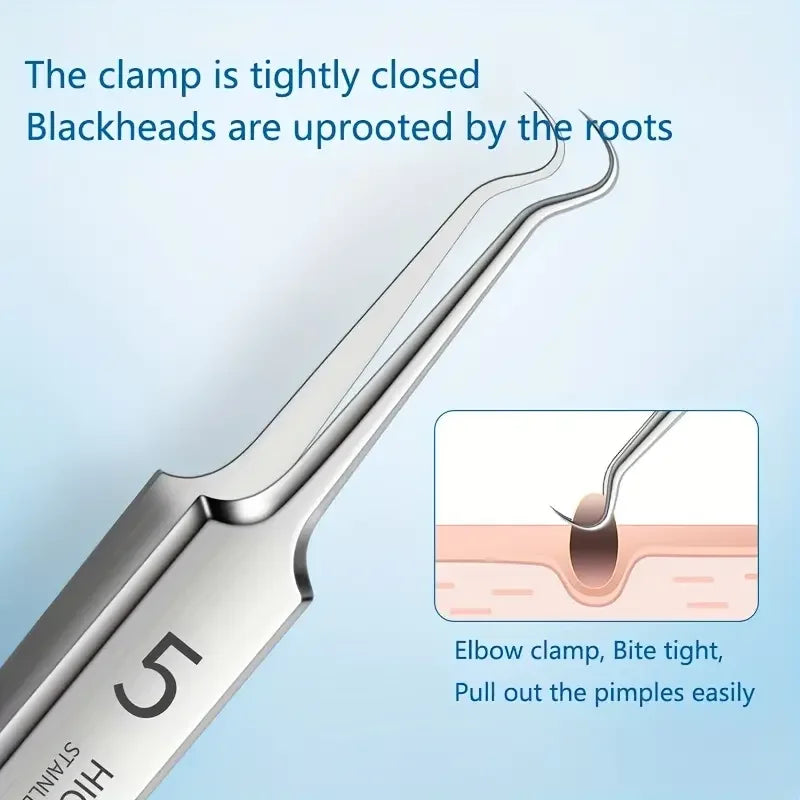 8 PCS Stainless Steel Acne Clip, Cell Clip, Blackhead Clip, Acne Needle, Beauty Salon Acne Needle, Acne Needle Tool Peaceful Pleasures Health and Wellness
