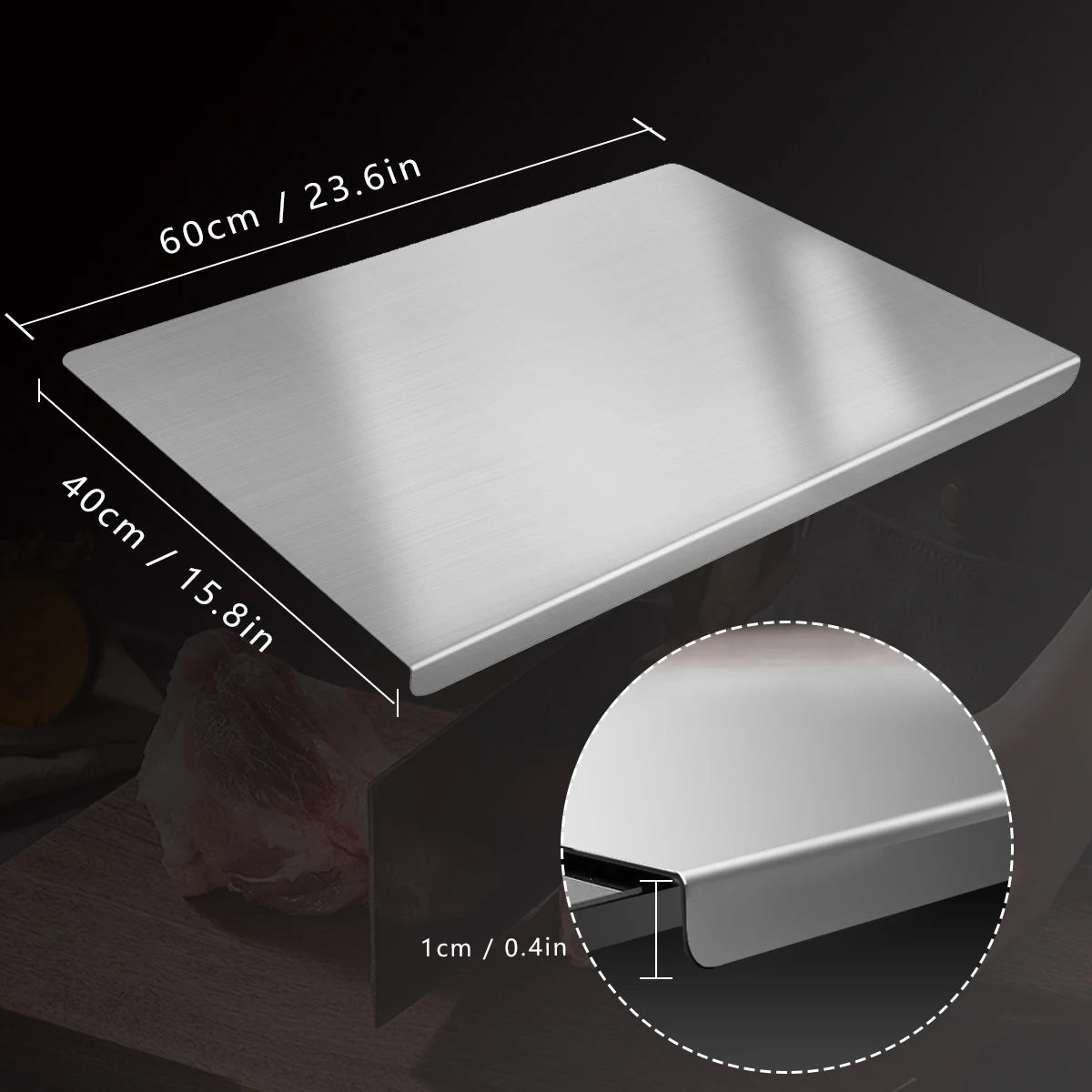 304 Stainless Steel Cutting Board Butcher Block Household Rolling Board Kitchen Supplies Food Preparation Meal Prep Tools Peaceful Pleasures Health and Wellness 4060 United States