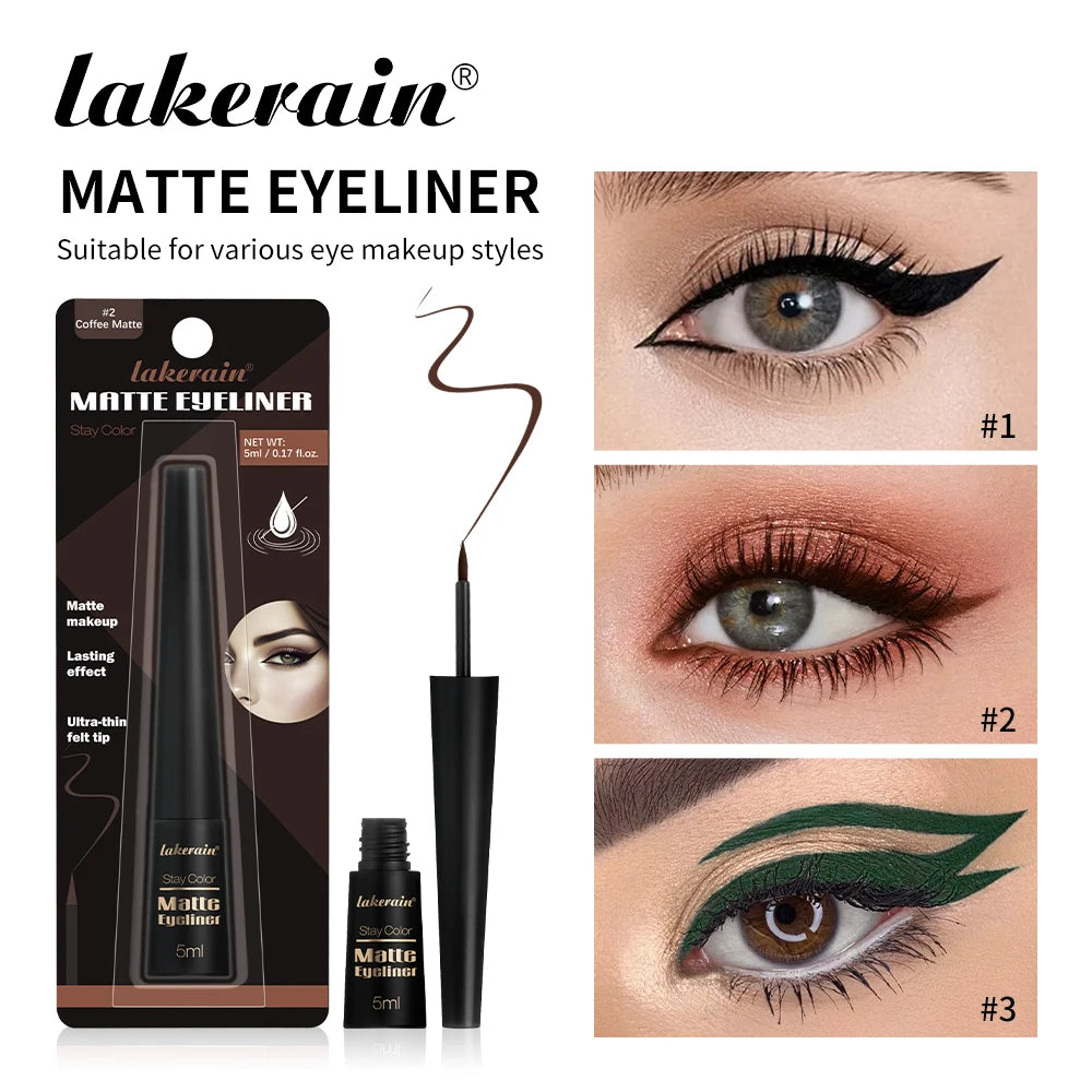 Liquid Eyeliner, Highly pigmented liquid eyeliner with ultra-fine brush tip, easy-glide, smudge-proof formula Peaceful Pleasures Health and Wellness
