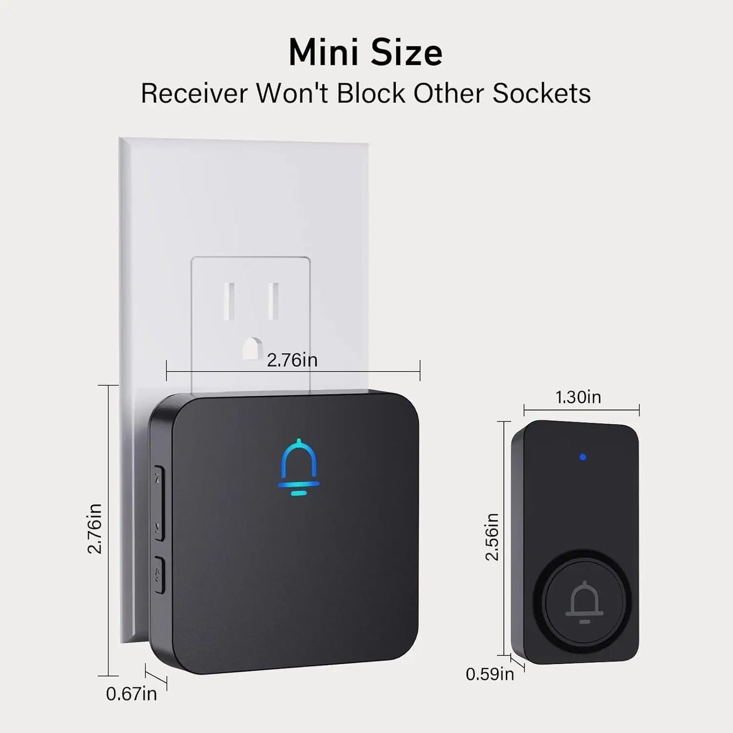 Wireless Doorbell with 1000ft Range, Adjustable Volume, Waterproof Design, Easy Installation, 32 Melodies in Black Peaceful Pleasures Health and Wellness