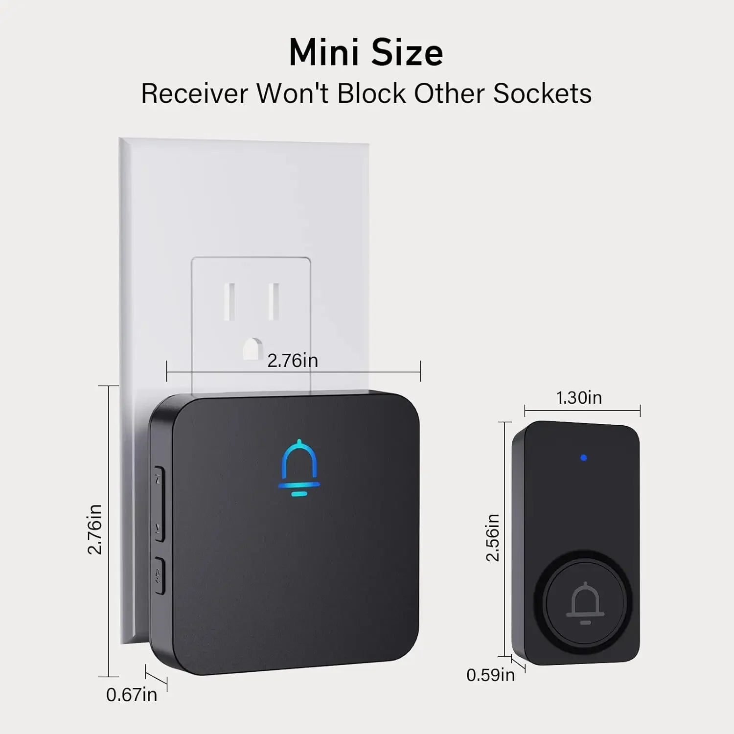Wireless Doorbell with 1000ft Range, Adjustable Volume, Waterproof Design, Easy Installation, 32 Melodies in Black Peaceful Pleasures Health and Wellness