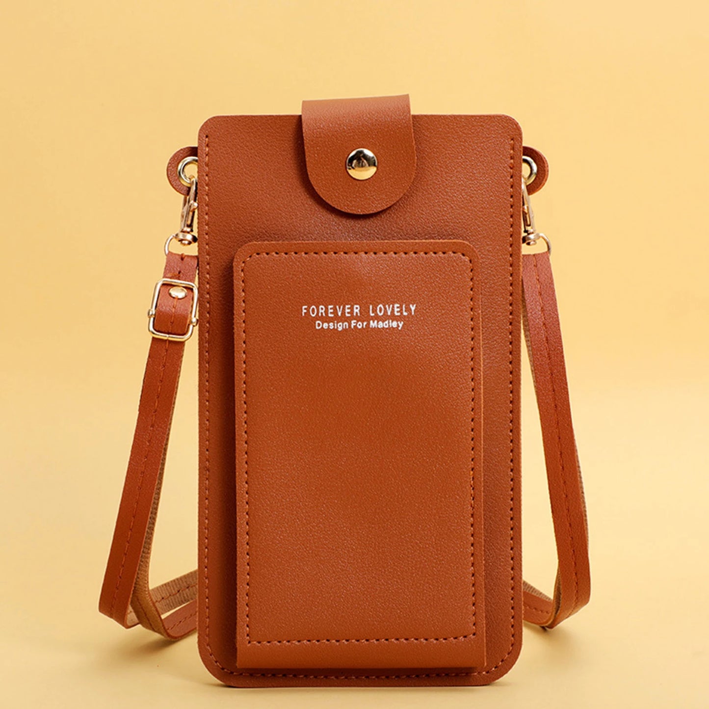 Small Crossbody Cell Phone Purse Zippered PU Cross Body Bag with 2 ID Card Windows for Mobile Phone Credit Cards Changes Peaceful Pleasures Health and Wellness