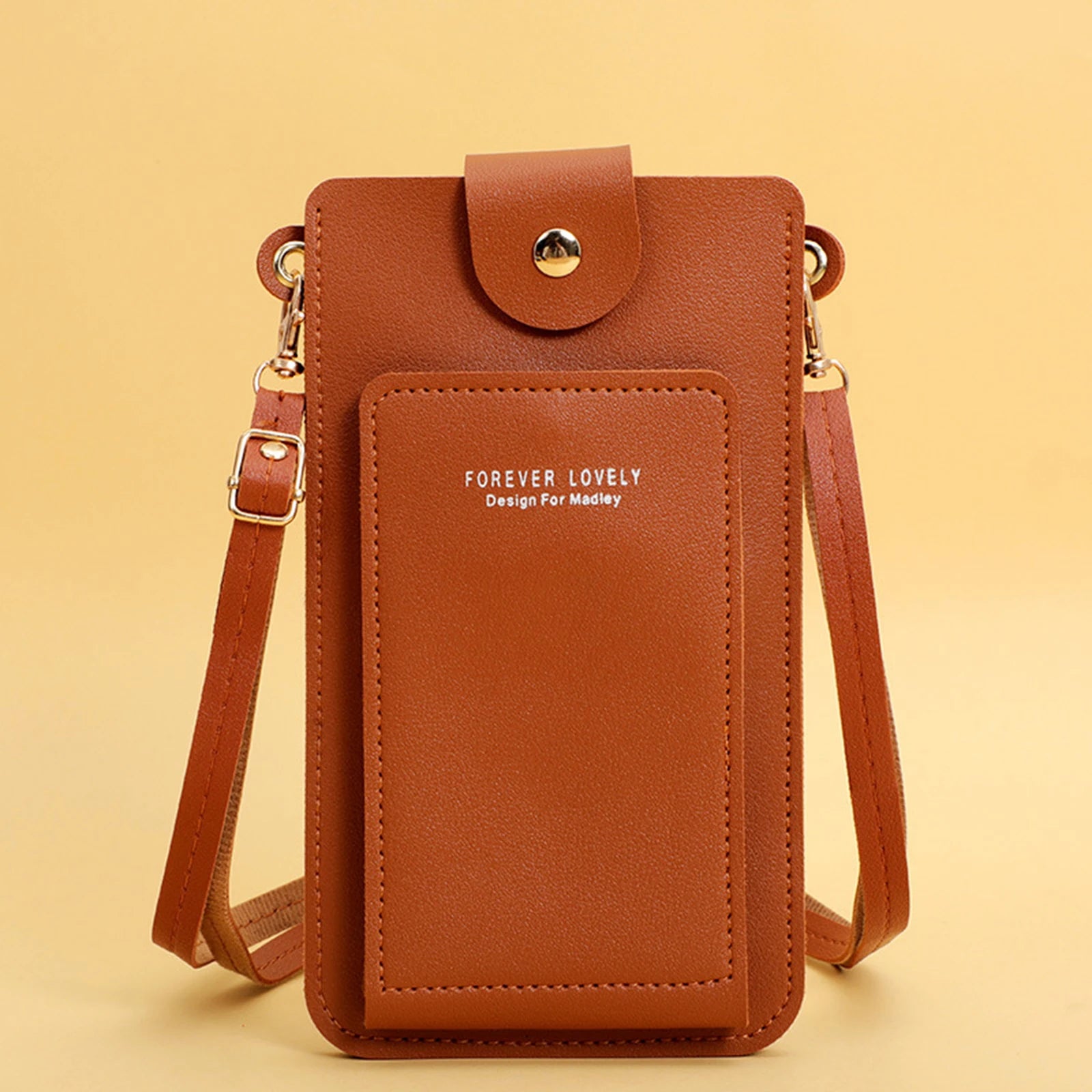 Small Crossbody Cell Phone Purse Zippered PU Cross Body Bag with 2 ID Card Windows for Mobile Phone Credit Cards Changes Peaceful Pleasures Health and Wellness