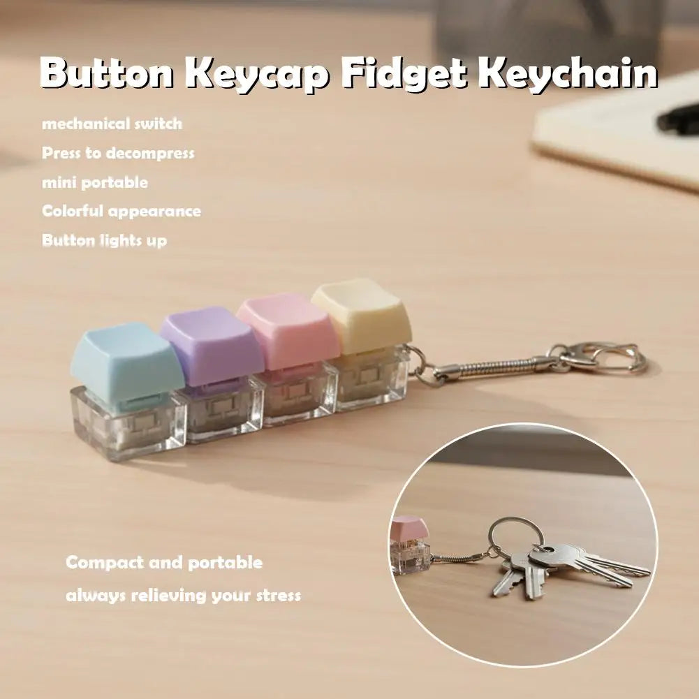 Fidget Keyboard Keychain – Stress Relief Clicker Toy for Adults