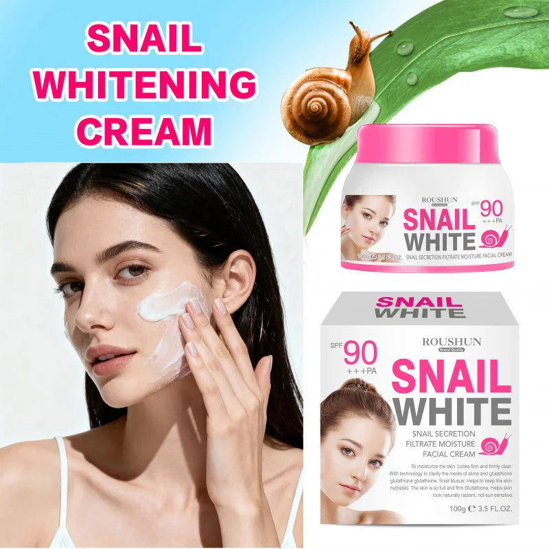 ROUSHUN Snail Facial Cream – Moisturizer for Men & Women
