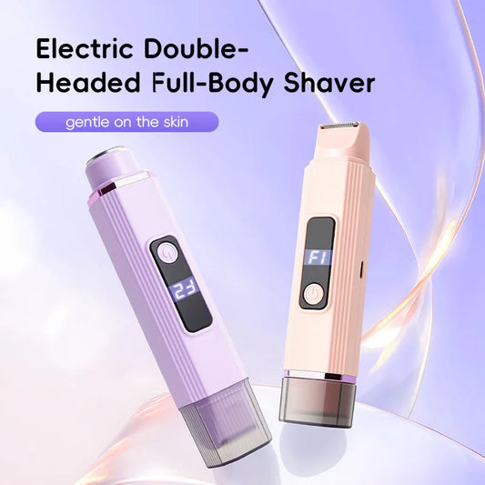 Electric 2-in-1 Women's Razor & Trimmer – Painless Hair Remover for Face, Legs & Full Body Use Peaceful Pleasures Health and Wellness