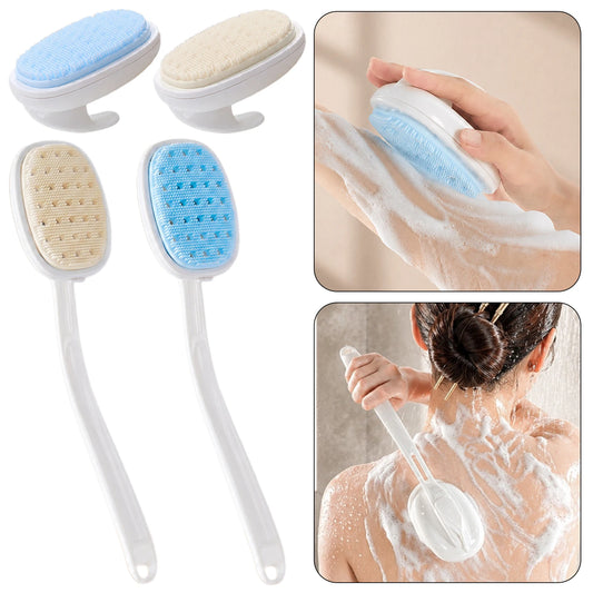 Detachable Long Handle Bath Brush with Soap Reservoir Bath Body Brush Peaceful Pleasures Health and Wellness