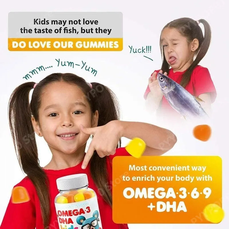 Omega-3 DHA Kids Gummies 60ct | Vegetarian & Gluten Free