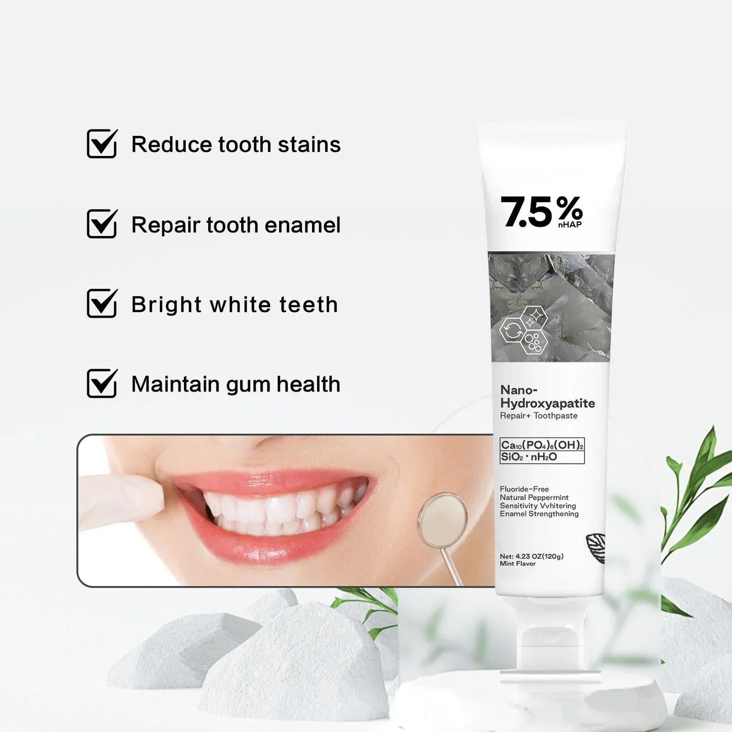 Hydroxyapatite Enamel Repair Toothpaste – Whitening & Fresh Breath