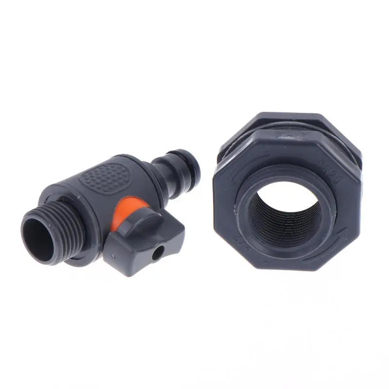Versatile Water Tank Adapter With Valve PVC/IBC Water Bucket Adapter Quick Installation Rainwater Collection Connector Kit Peaceful Pleasures Health and Wellness