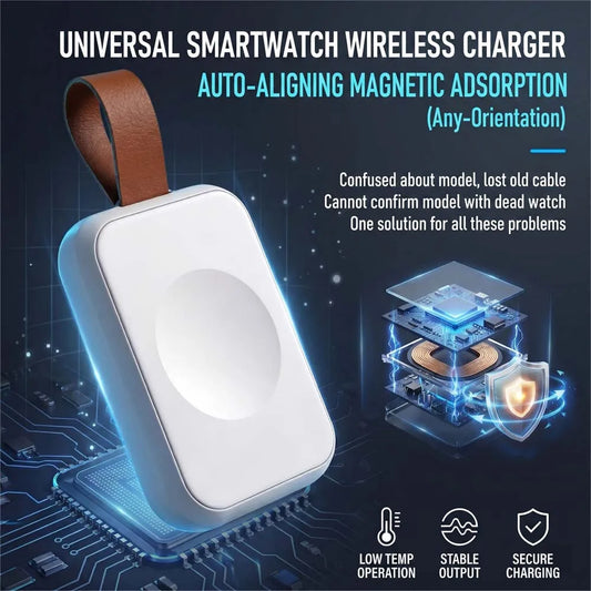 Magnetic Smartwatch Charger – S8 Pro, DT3, DT7 & More Peaceful Pleasures Health and Wellness
