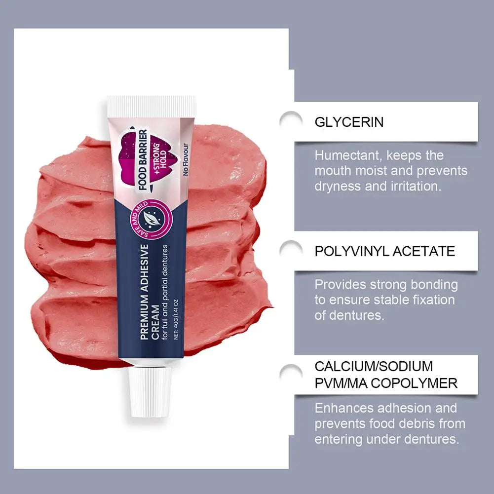 3-Pack Long-Lasting Denture Adhesive | All-Day Secure Fit