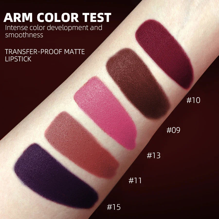 KAFURUX 15-Color Velvet Matte Lip Liner Pencil | Waterproof