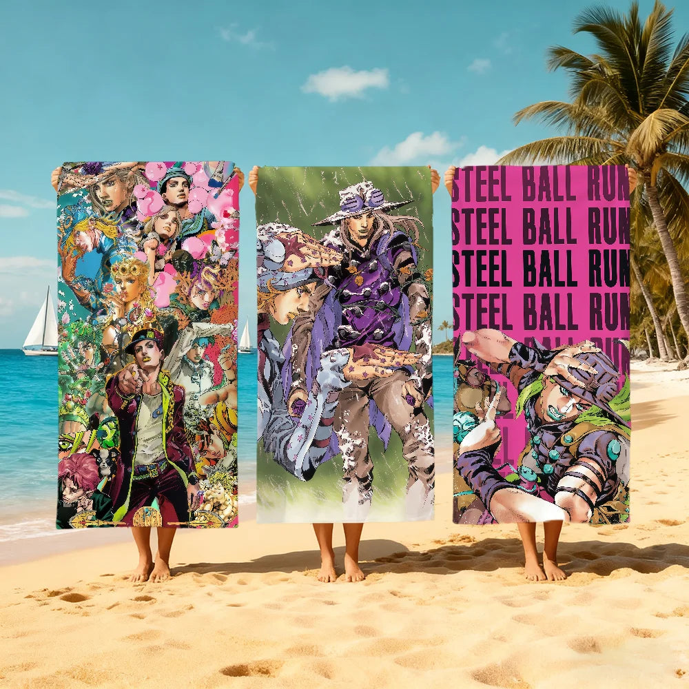 Cute Anime Quick-Dry Beach Towel | Soft, Lightweight Multi-Size Quick-Dry Beach Towel Peaceful Pleasures Health and Wellness