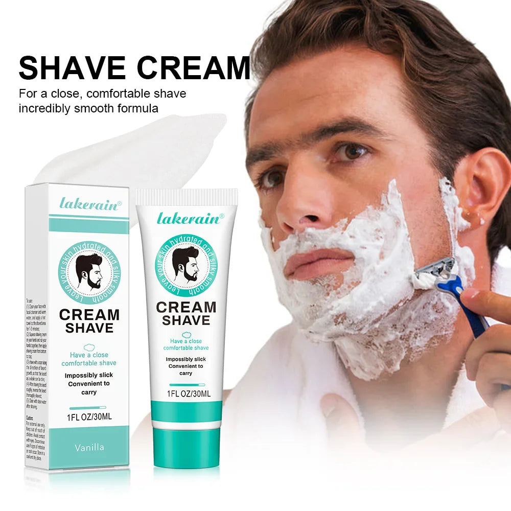 Men's Natural Shaving Cream – Dense Foam, Softens Beard | 30g