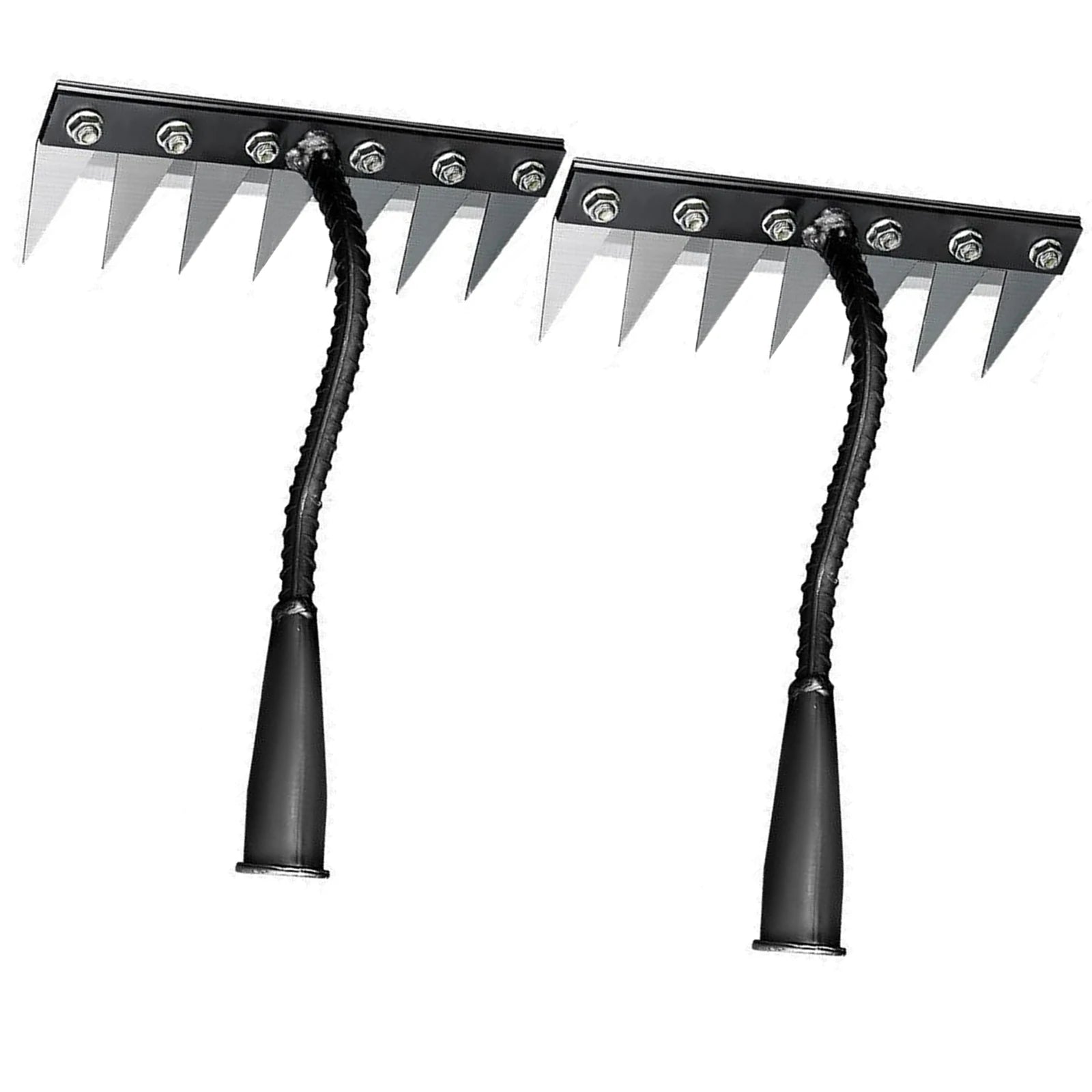 Steel Garden Weeder Rakes Adjustable Heavy-Duty Weeding Puller Tool Loosening Soil Farm Implement for Yard Lawn and Garden Peaceful Pleasures Health and Wellness