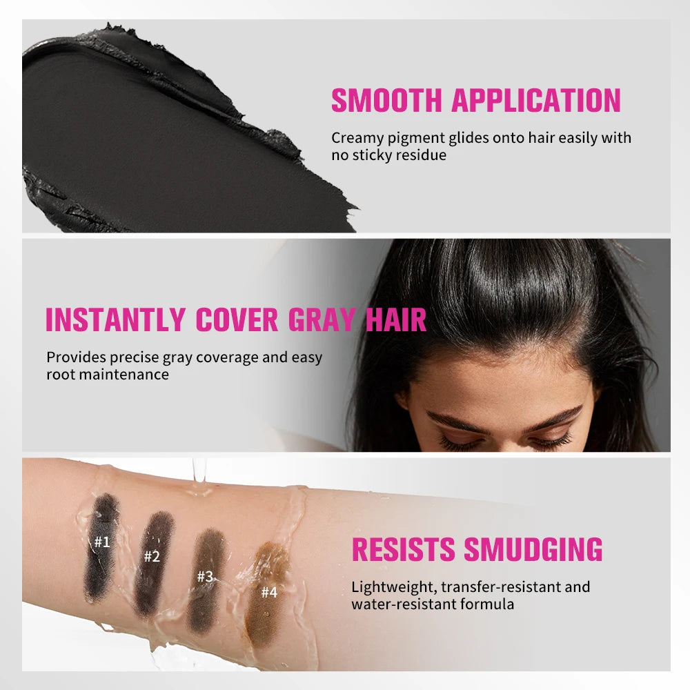 Lakerain Hair Dye Pen Men Women Precise Gray Coverage Stick Smudge-Resistant Long-Lasting Makeup Smooth Application Dye Stick Peaceful Pleasures Health and Wellness