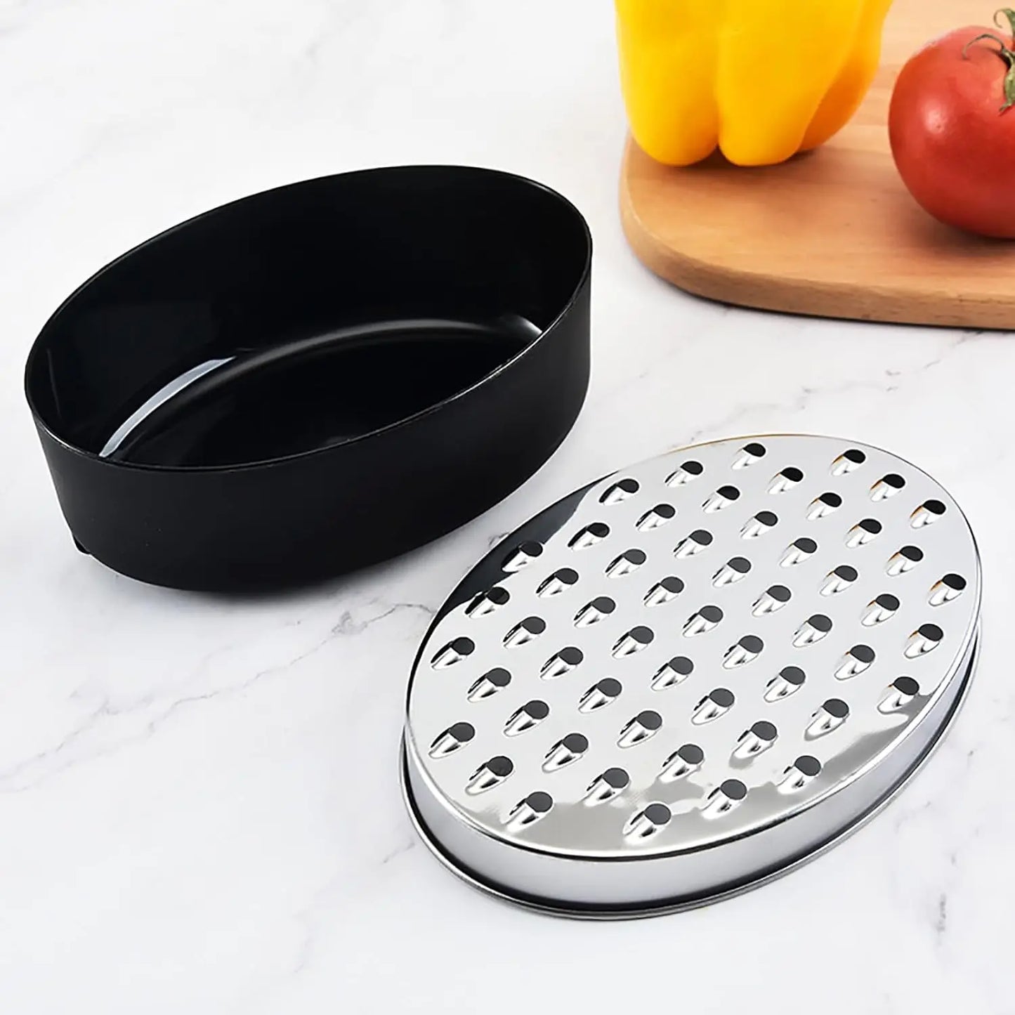 Stainless Steel Cheese Grater with Airtight Storage Container