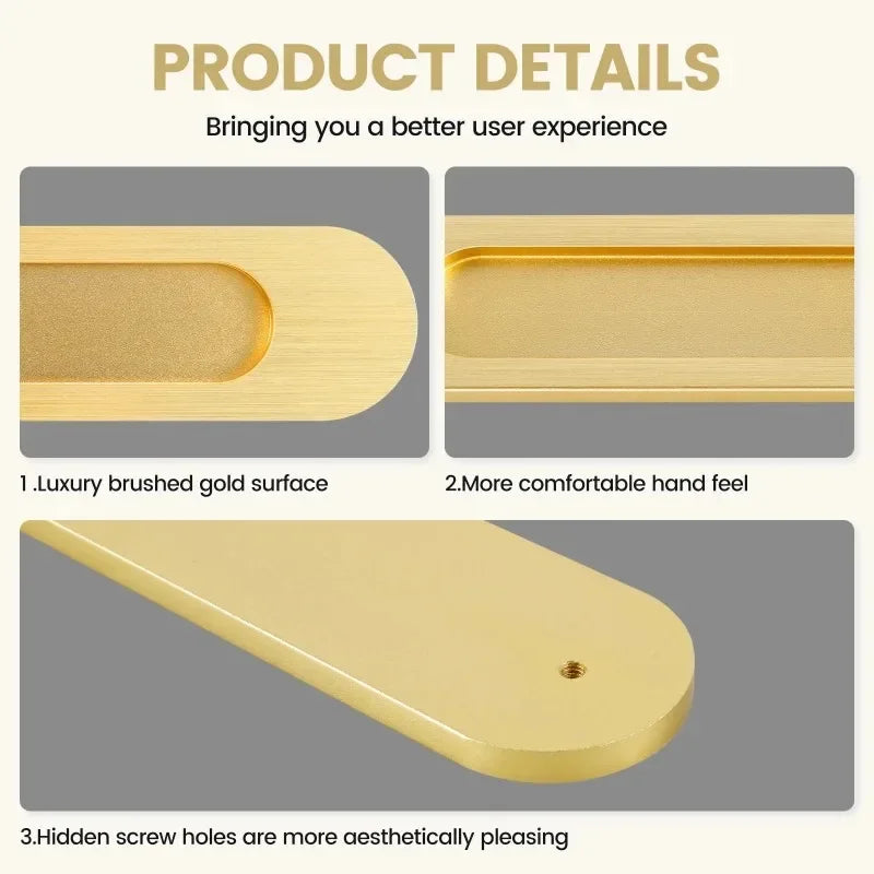 4-Pack Self-Adhesive Sliding Door Handles – No-Drill Cabinet Pulls