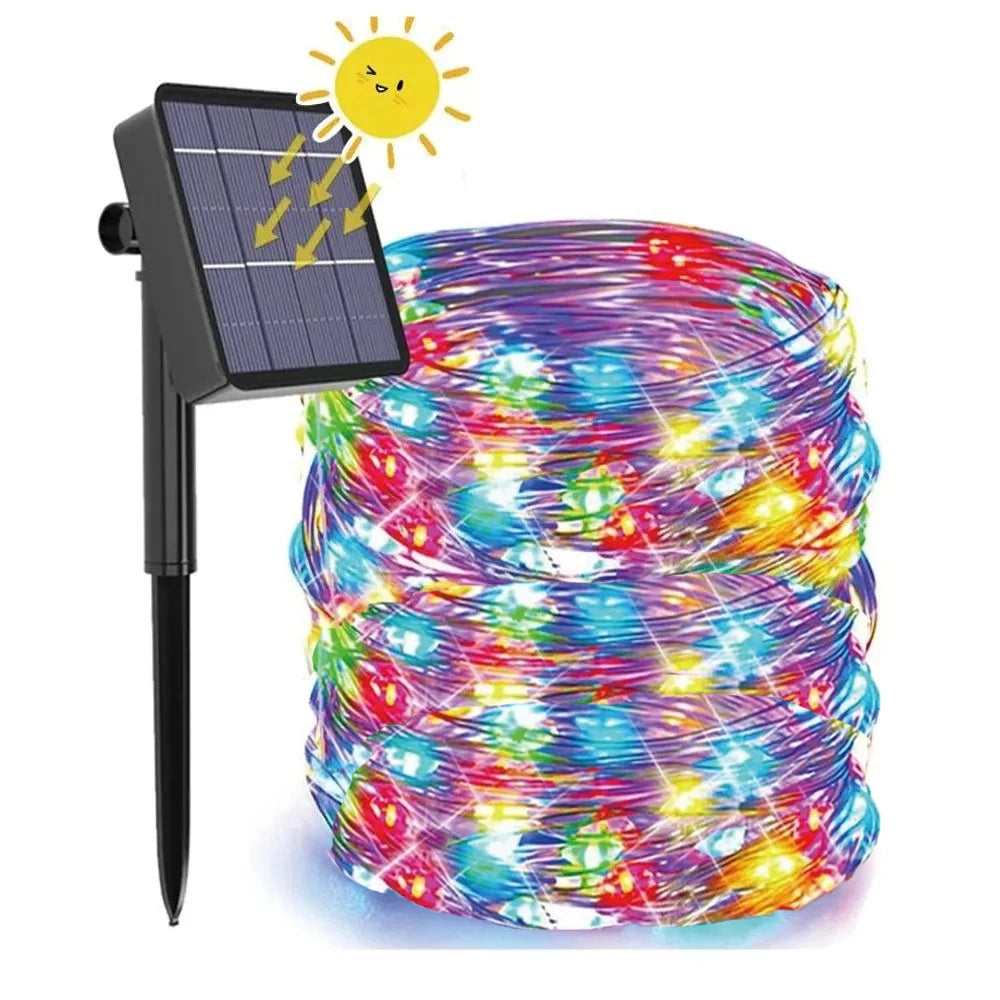 Solar Fairy String Lights Outdoor 8-Mode LED Waterproof