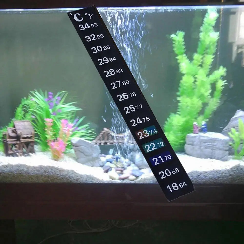 Stick-on Aquarium Temperature Strip for Accurate Readings Peaceful Pleasures Health and Wellness