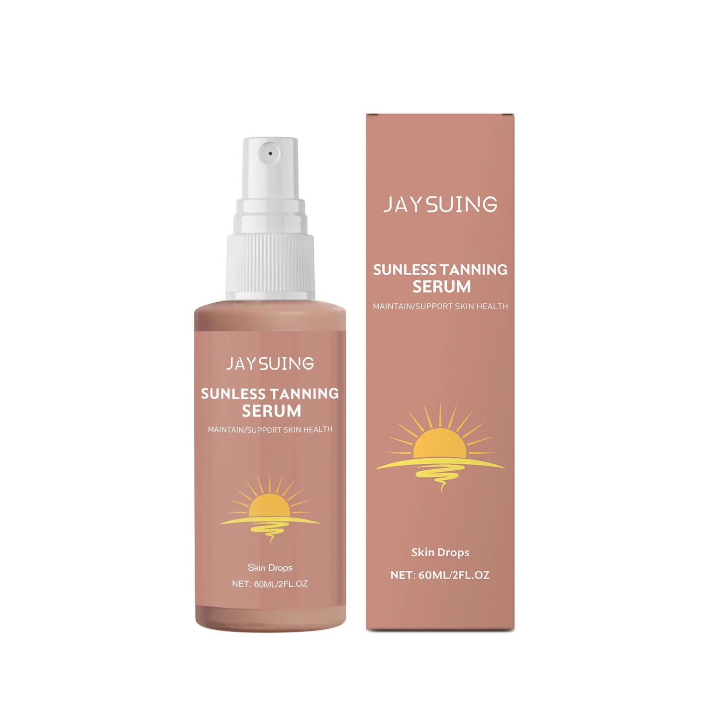 Herbal Sunless Self-Tanning Spray – Natural Bronzer Face & Body Peaceful Pleasures Health and Wellness 60ml Boxed