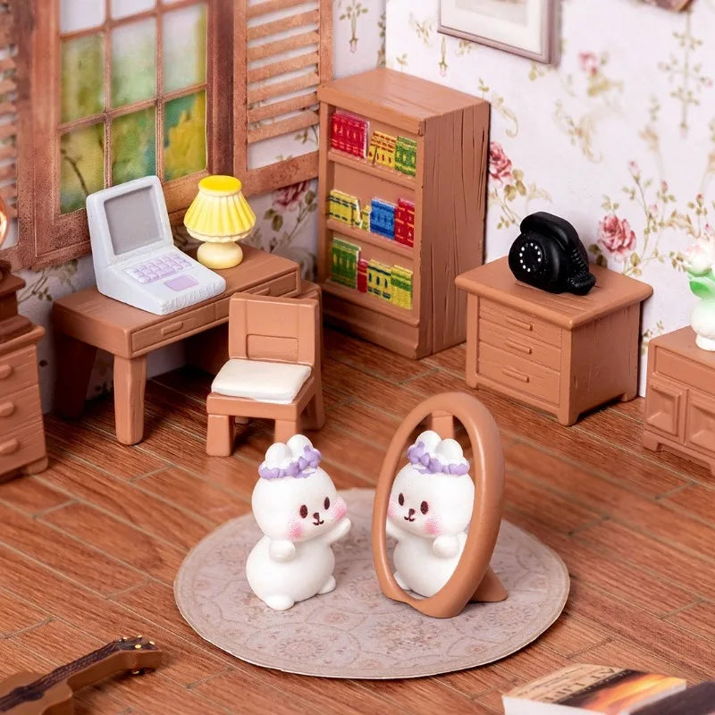 1PCS Dollhouse Miniature Furniture Mini Furnishing Bed Sofa Chair Scene Model Micro Landscape Fairy Garden Ornament Kids Gifts Peaceful Pleasures Health and Wellness