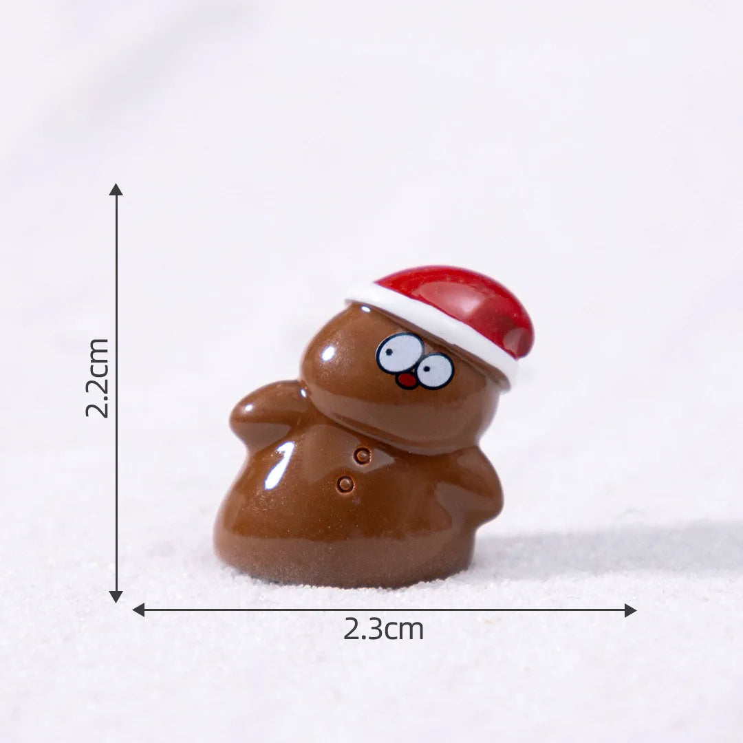 Mini Christmas Figurine Snowman Santa Claus Xmas Tree Deer Carriage Bell Figurine Home Bonsai Decor Micro Landscape Ornament Peaceful Pleasures Health and Wellness 10