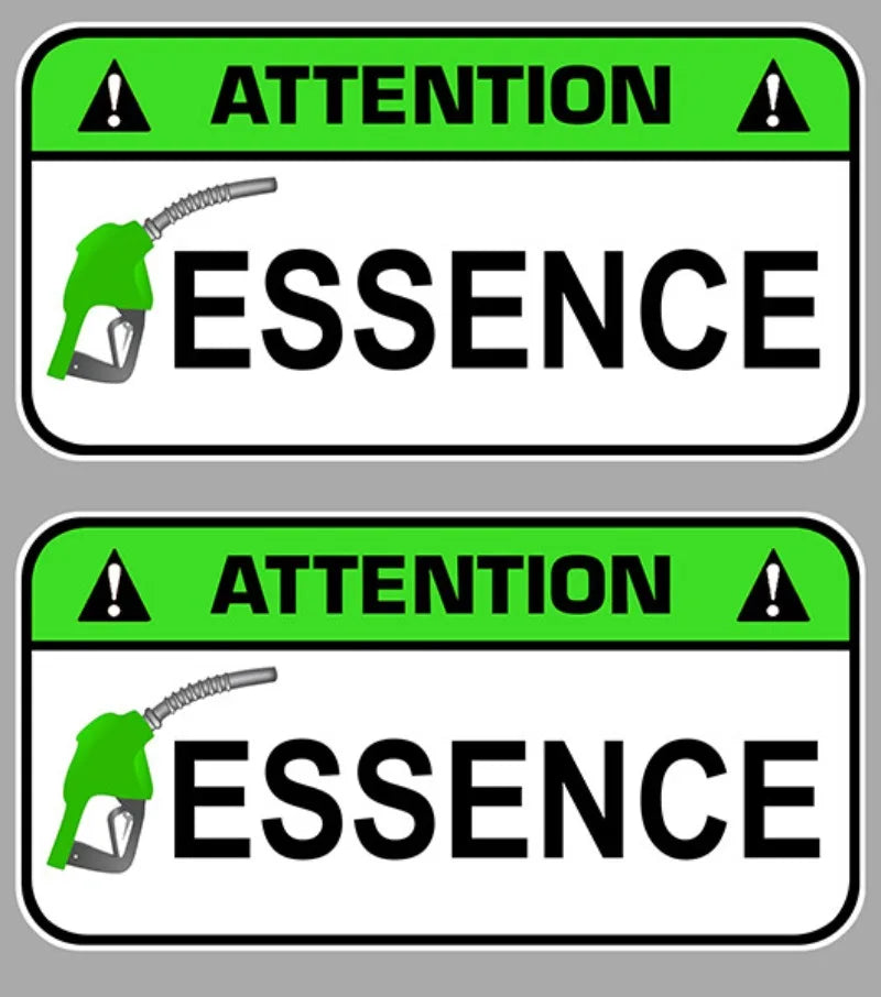 2Packs 7.6 X 4cm Attention Essence Super 95 98 Carburant Autocollant Sticker Peaceful Pleasures Health and Wellness Default Title