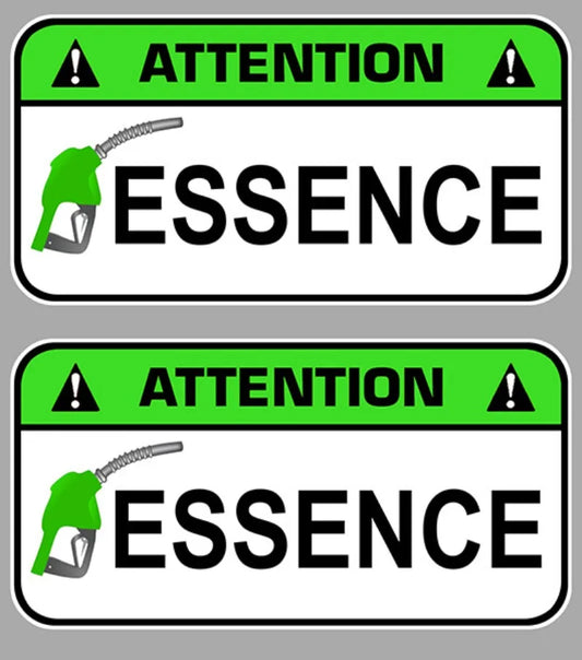 2Packs 7.6 X 4cm Attention Essence Super 95 98 Carburant Autocollant Sticker Peaceful Pleasures Health and Wellness Default Title