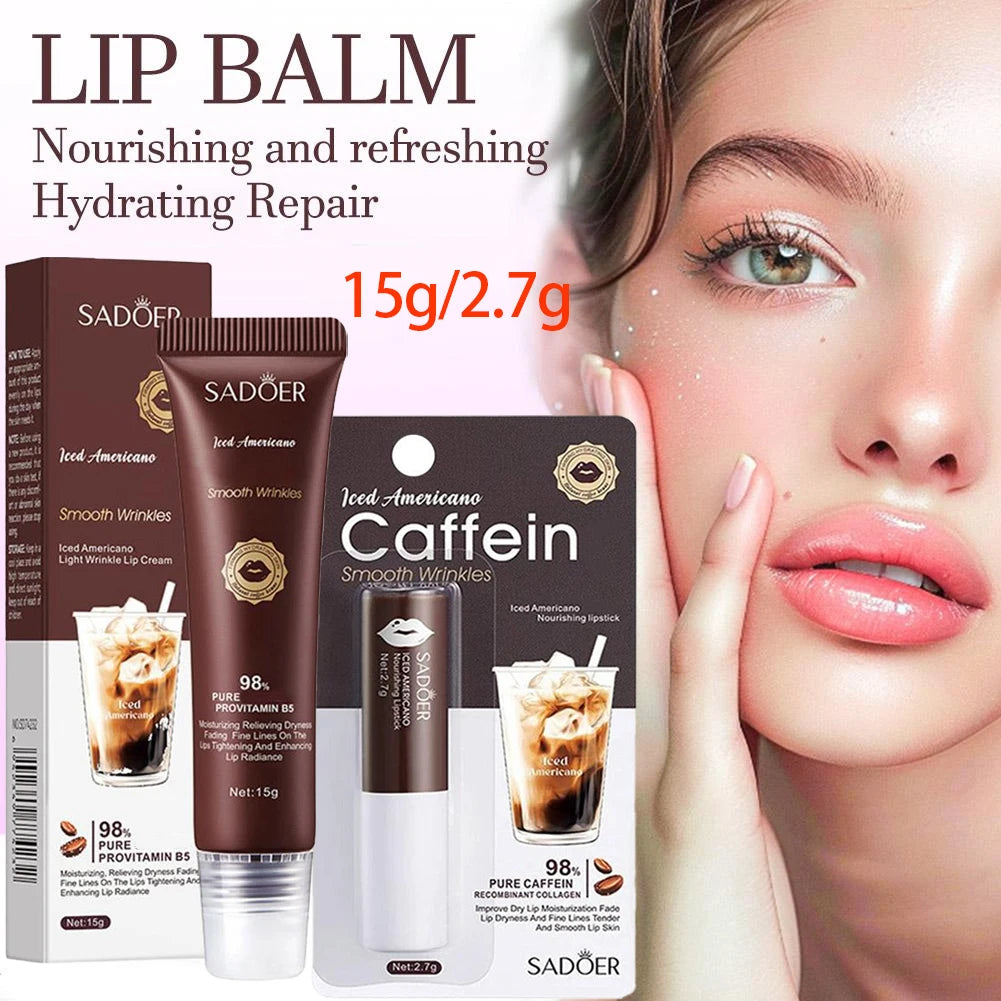 Caffeine Moisturizing Lip Balm Hydrating Nourishing Anti Cracking Reduce Lip Line Plump Lips Cream Peaceful Pleasures Health and Wellness
