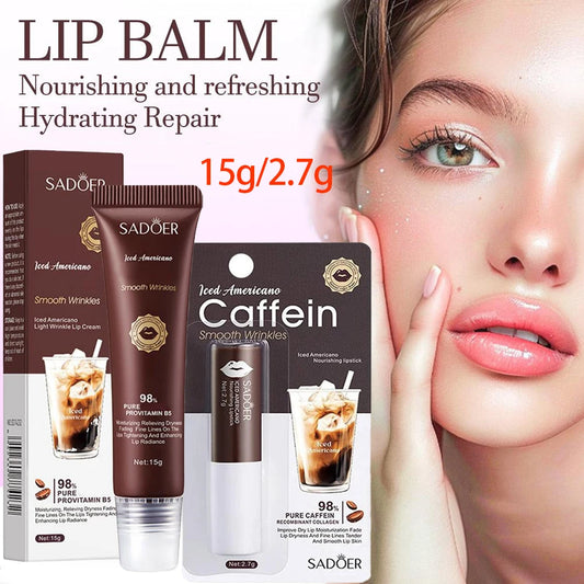 Caffeine Moisturizing Lip Balm Hydrating Nourishing Anti Cracking Reduce Lip Line Plump Lips Cream Peaceful Pleasures Health and Wellness