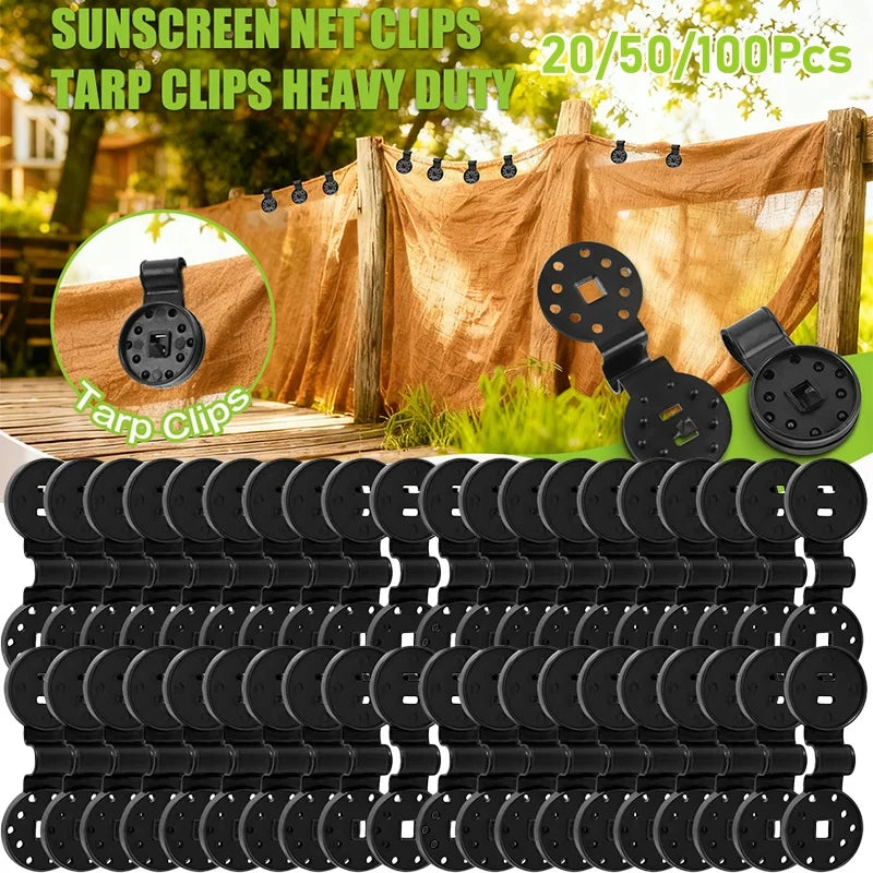 Heavy-Duty Shade Cloth Lock Grip Clips | Windproof Awning Clamps Shade Cloth Clips Peaceful Pleasures Health and Wellness