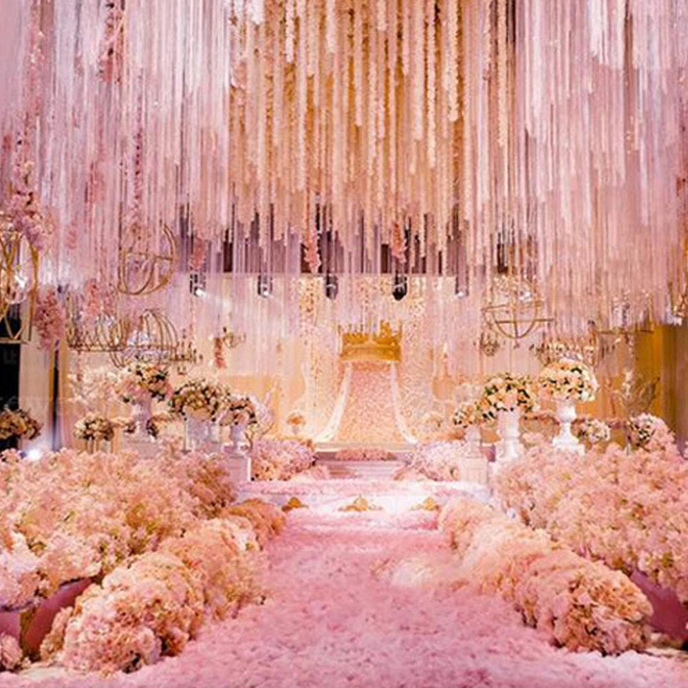 Silk Sakura Artificial Garland – Wedding & Garden Flower Decor
