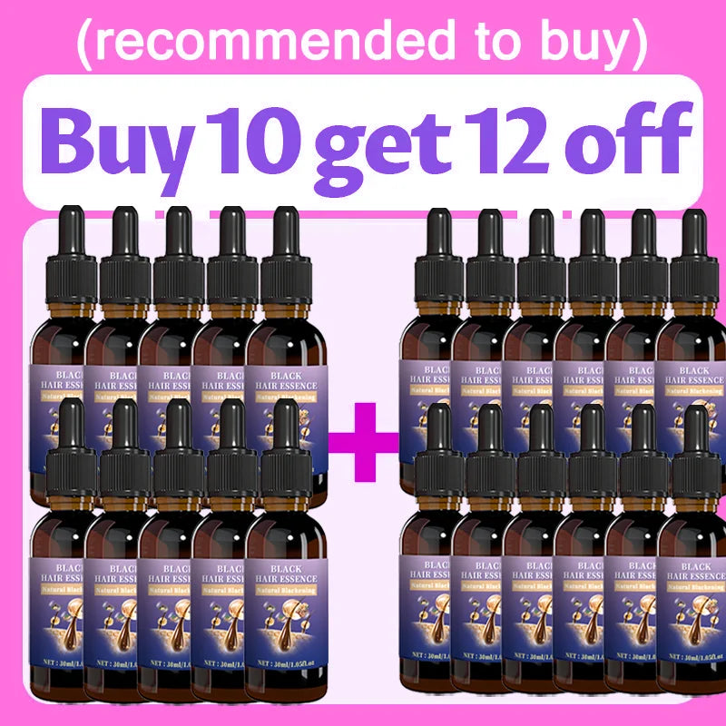 Hair Strengthening Black Essence - Balances Scalp Oil & Unclogs Follicles, Improves Hair Shine. Peaceful Pleasures Health and Wellness Buy 10 Get 12 Free
