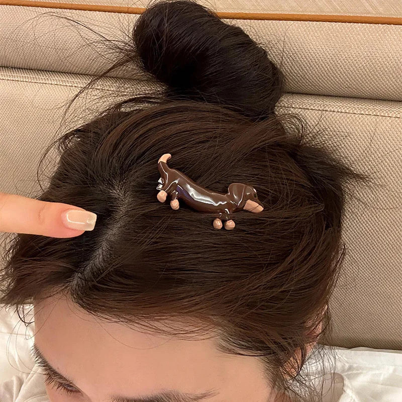 Cute Cartoon Puppy Hair Barrettes – Side Clip Hairpins