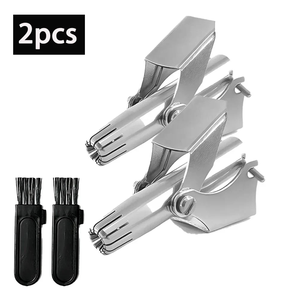 Manual Stainless Steel Nose & Ear Hair Trimmer – Painless