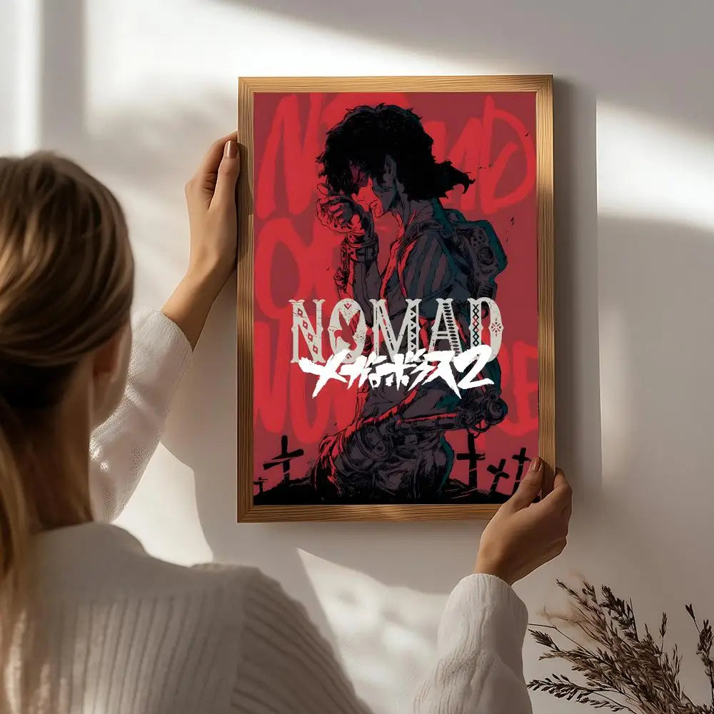 Megalobox Anime Poster HD Self-Adhesive Waterproof Wall Art Anime Wall Poster Peaceful Pleasures Health and Wellness White5 21X30cmNoframe