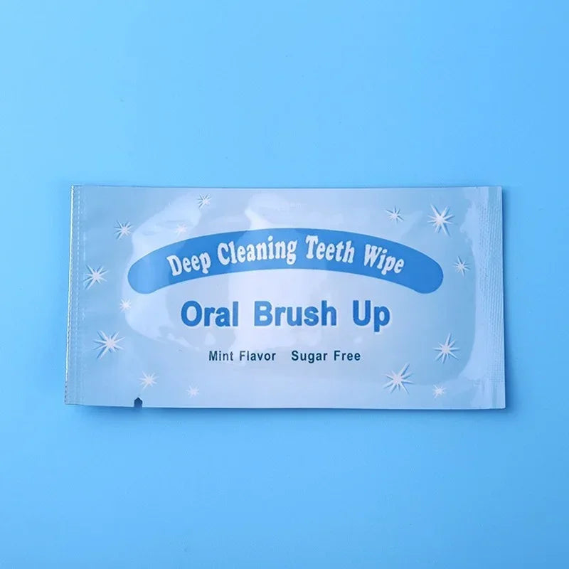 100pcs Teeth Whitening Finger Wipes | Dental Deep Clean
