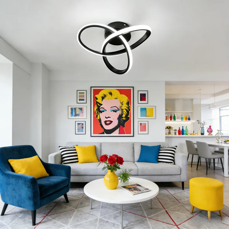 RUNTOIN Modern LED Ceiling Light Surface Mount Fixture
