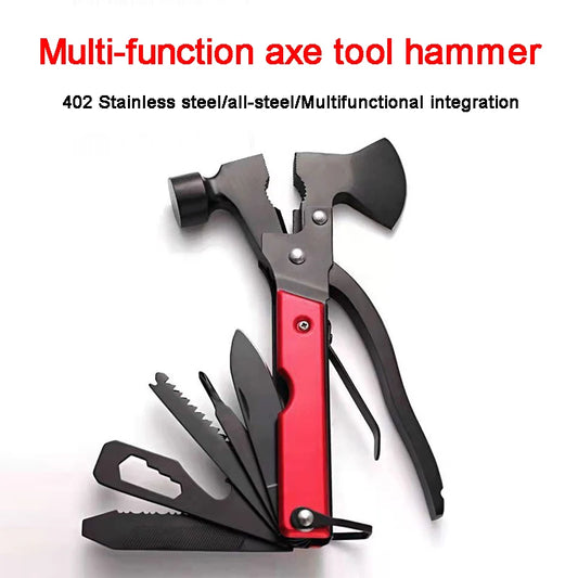 16-in-1 Folding Axe Hammer Multitool | Camping & Emergency Folding Multitool Axe Peaceful Pleasures Health and Wellness
