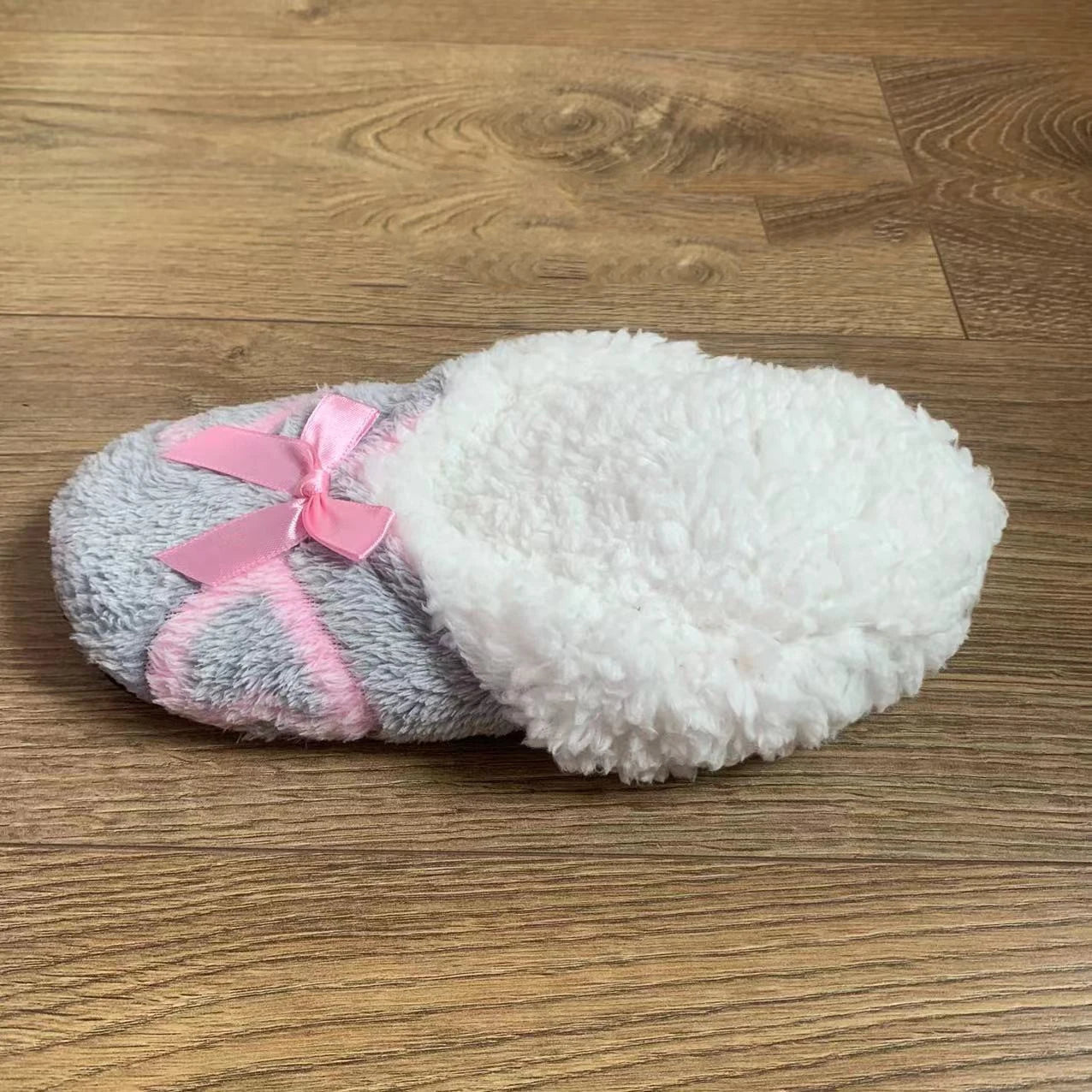 Women's Heart-Shaped Fur Indoor Slippers | Soft EVA Winter House Shoes