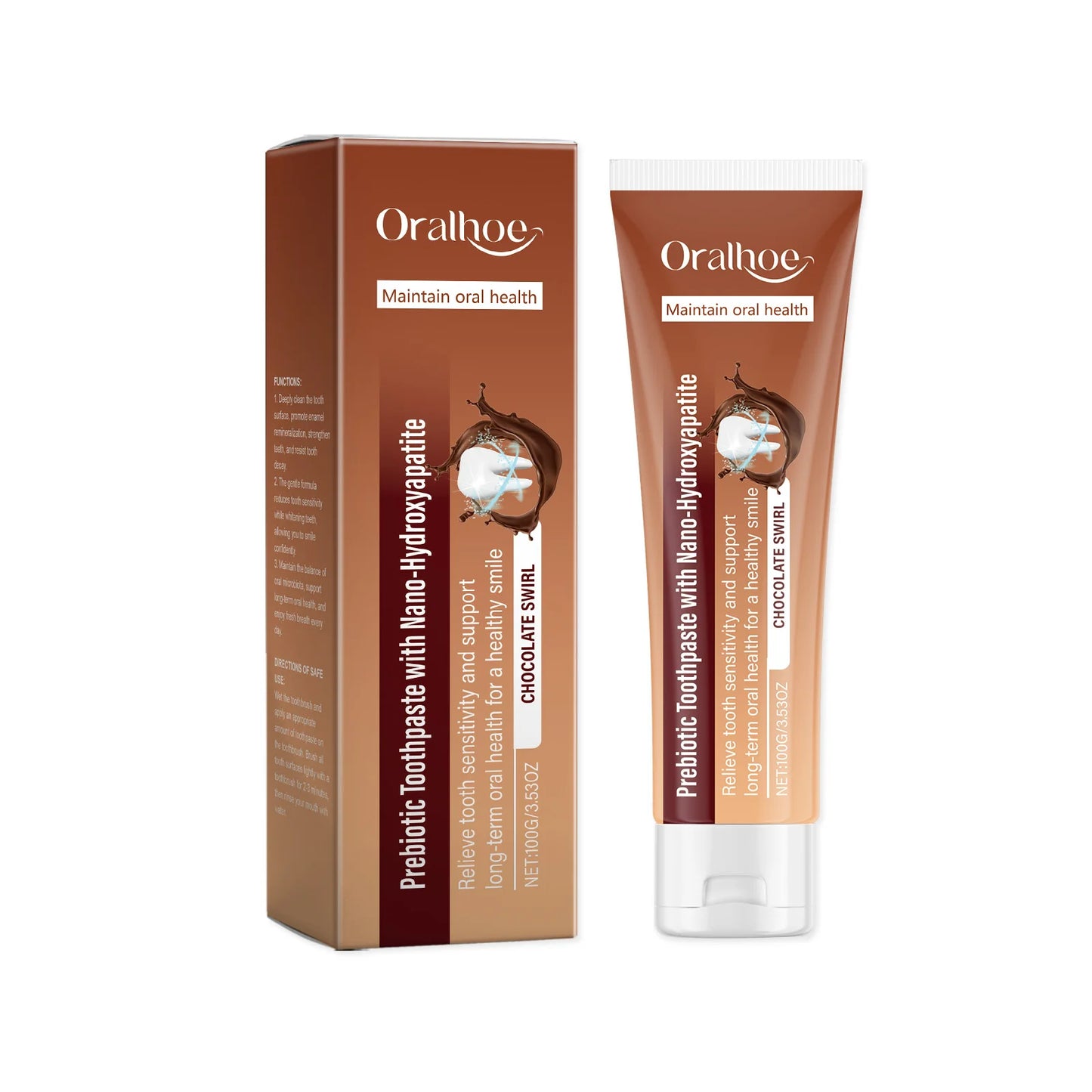 Chocolate Prebiotic Whitening Toothpaste | Sensitivity & Fresh Breath