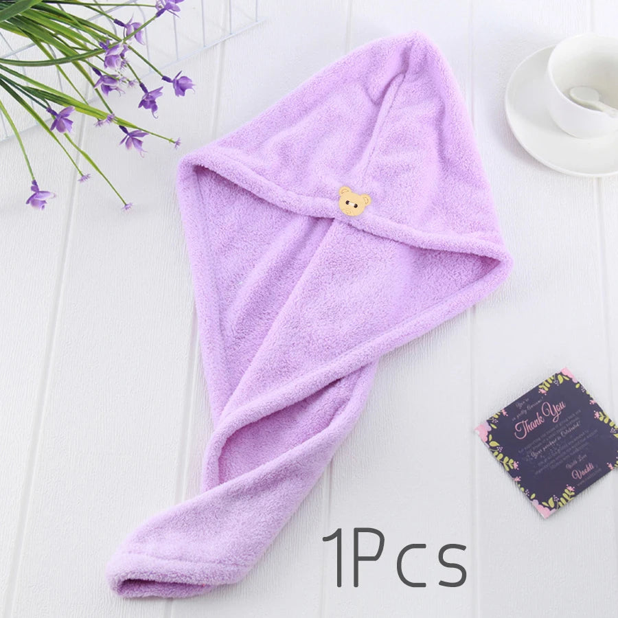 Hair Drying Towel For Long Hair Microfiber Hair Towel Wrap For Curly Thick Hair Super Water Absorbent Quick Dry For Women Girls Peaceful Pleasures Health and Wellness Purple CN